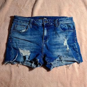 Fashion nova distressed shorts size 9 cut offs.